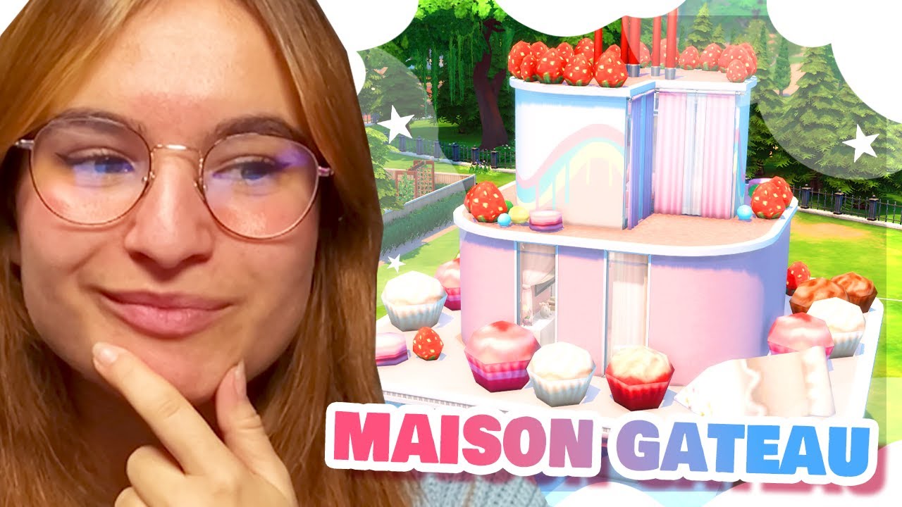 ☾ On construit une maison GATEAU ? 🎂 (j'ai un cdo pour vous 🥰) - Sims 4 ☽