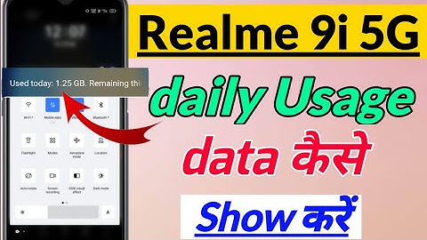 Realme 9i 5G me daily Usage data kaise Show Kare | How to show usage data setting in Realme 9i 5g