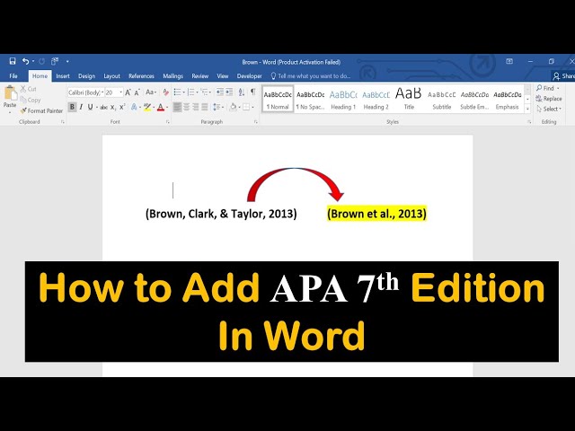 How To Set Up Apa Format In Word 7th Edition - Infoupdate.org