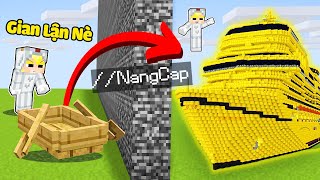 TÔ GÀ DÙNG LỆNH //NANGCAP ĐỂ GIAN LẬN THỬ THÁCH XÂY TRONG MINECRAFT KHIẾN SINH TỐ BẤT NGỜ