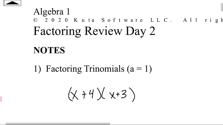 Factoring review day 2