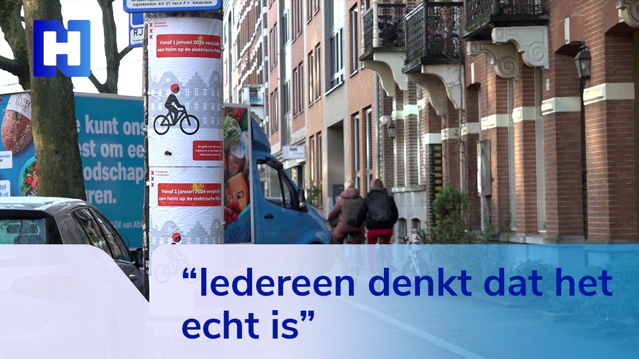 Nepposters 'gemeente Amsterdam' kondigen helmplicht voor elektrische