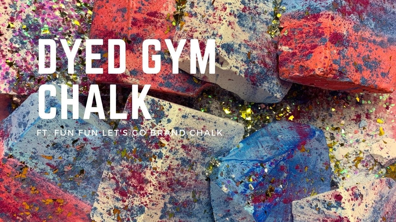 💖💙 Pink & Blue Dyed Gym Chalk 💙💖 || Ft. @funfunLetsGo Chalk || Crunchy, Buttery, Soft || ASMR