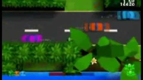 Frogger (PSX) Walkthrough Water Zone: 2-1 Lily Islands