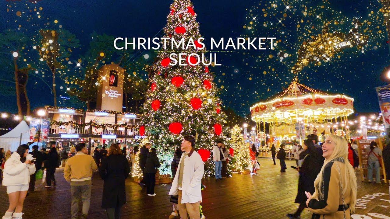 Открытие рождественского рынка в башне Lotte World Tower в Джамсиле!!! Рождественский рынок в Lot...