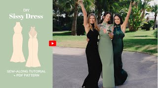 DIY Sissy Bridesmaid Dress Tutorial for PDF Sewing Pattern Sew-along Video- tintofmintPATTERNS