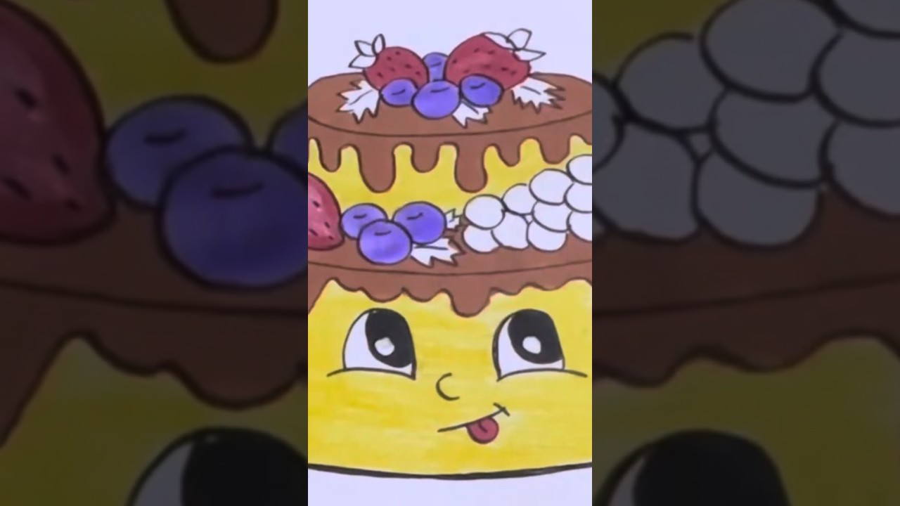 How to draw a cute cake | how to draw for kids