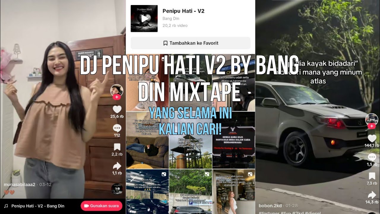 DJ PENIPU HATI BY BANG DIN MIXTAPE - FYP SOUND TIKTOK BREAKBEAT