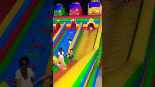 Dorong Badut Rambut Ijo Dan Mantul Kena Adik Lucu Dirumah Balon Tayo Kuning