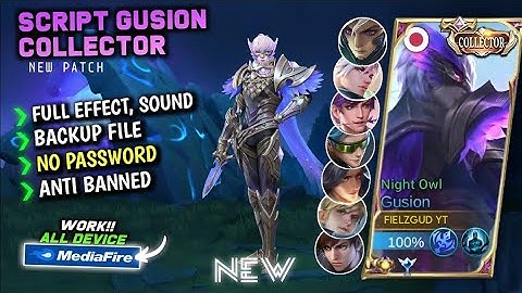 New Script Skin Gusion Colector Terbaru || No Password || FULL EFFECT