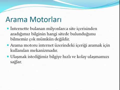 Web Tarayıcıları ve Arama Motorları