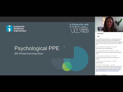 IHI Virtual Learning Hour: Caring for Caregivers: Psychological Personal Protective Equipment (PPE)