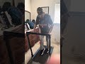My 97-year-old Dad with leukemia walks on his home treadmill. #beatleukemia