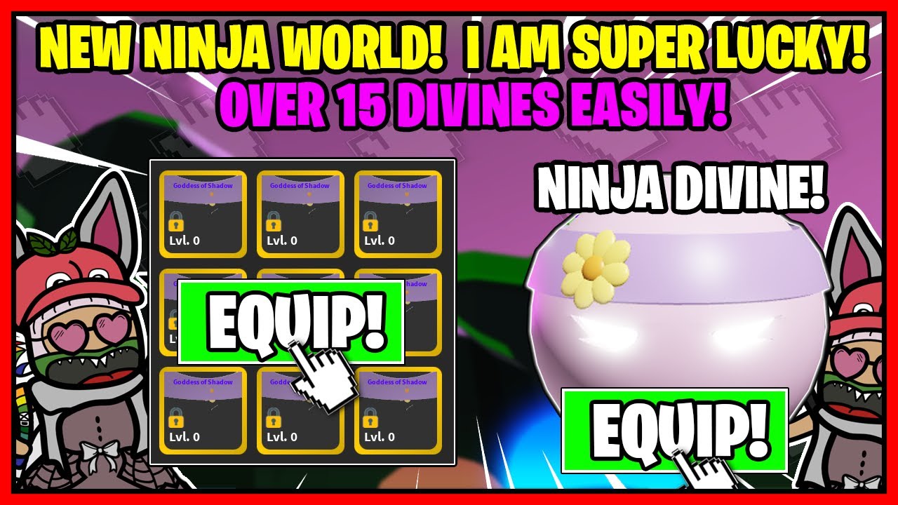 HYPER CLICKERS *NEW* NINJA WORLD!  I hatched 15 DIVINE PETS EASILY! Am I the luckiest in this game?!