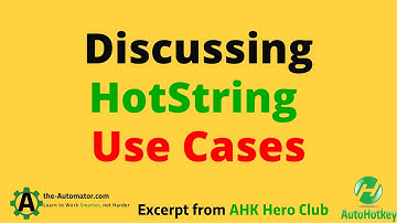 Discussie over HotString-gebruiksscenario
