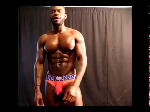 Black man jocks briefs underwear naked ass muscle flex worship and show off