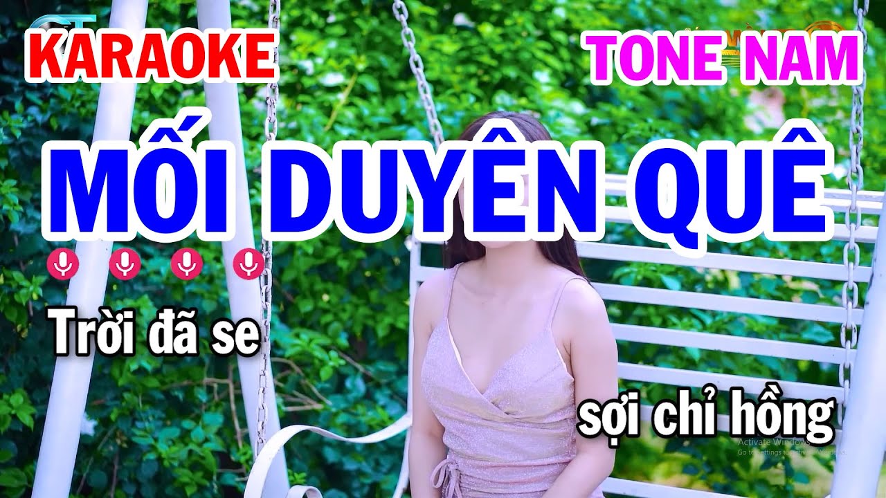 Karaoke Mối Duyên Quê Tone Nam ( Đô # Thứ ) Nhạc Sống Tuấn Cò
