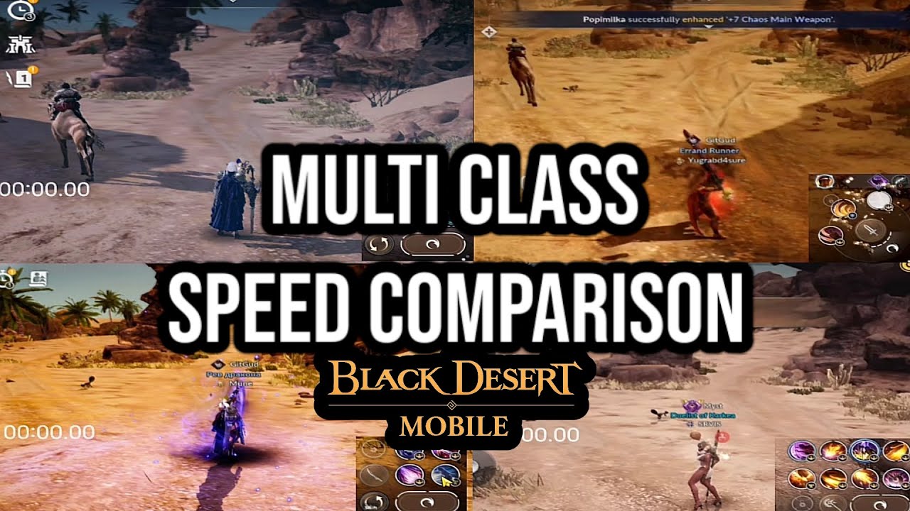 Multi Class Speed Comparison - Black Desert Mobile