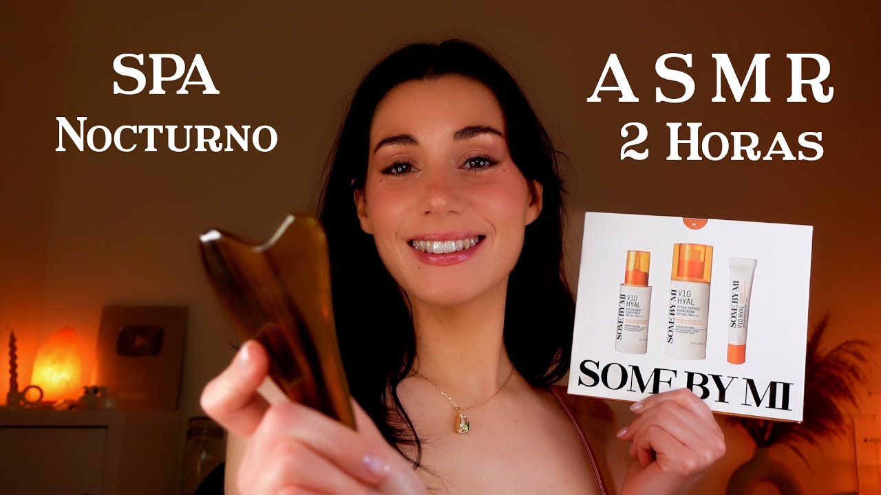 ASMR  SPA NOCTURNO 🌜🪔 2 HORAS Masaje Capilar, Facial & Skincare para Dormir 💤 Roleplay en Español