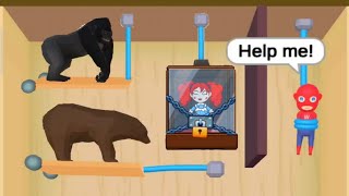 Rescue Cut - Rope Puzzle Game - Android Gameplay Walkthrough Levels   (35 - 54) part - #1 screenshot 4