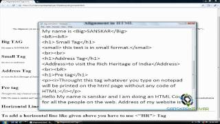 Alignment and More Tags in HTML (Lesson-5)