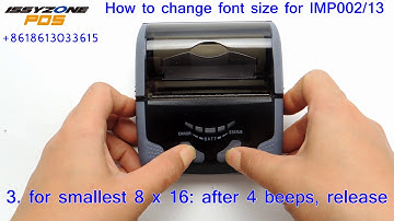 How to change font size for IMP002 IMP013