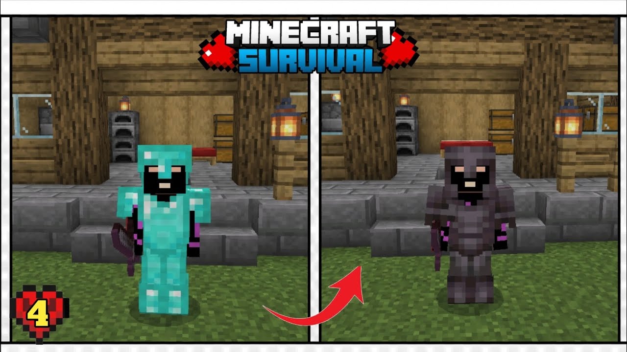 Convert my diamond armour into netherite armour😊