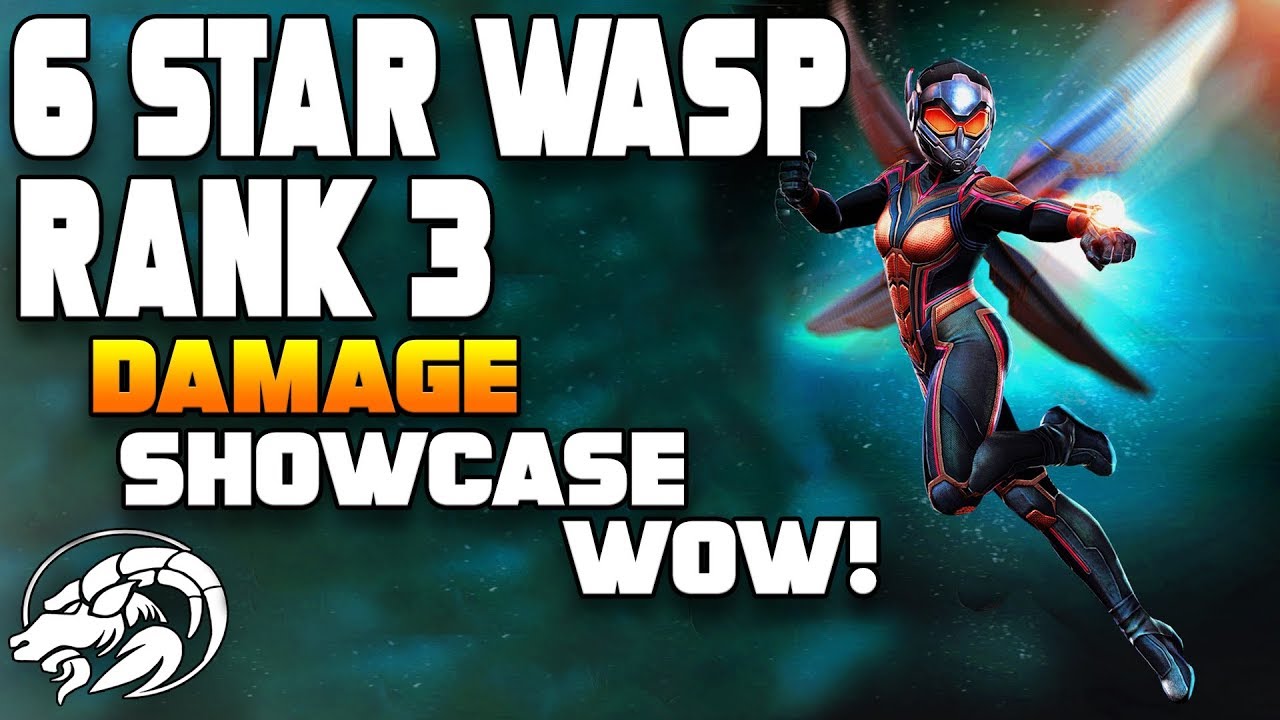 Rank 3 Wasp 6 Star Gameplay Damage Showcase | Marvel Contest of Champions