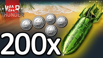 Opening 200 Explosive Watermelon loot crates War Thunder