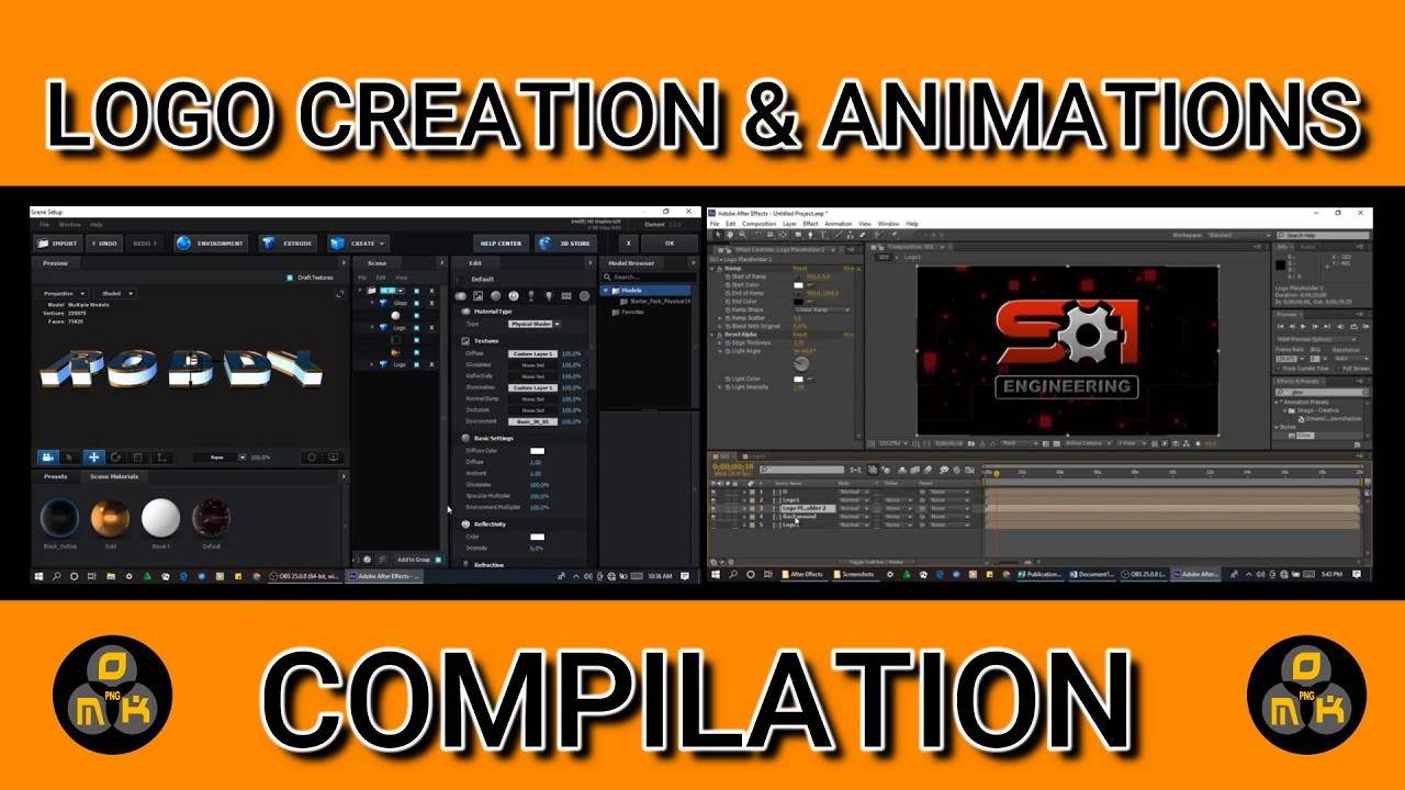 Logo Creation and Animation Compilations Using Photoshop, publisher, After Effects, and Filmora 9