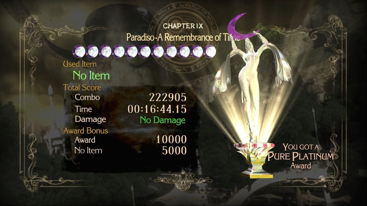 Bayonetta Chapter IX NON STOP ∞ Climax Pure Platinum No Damage No Checkpoint Resets