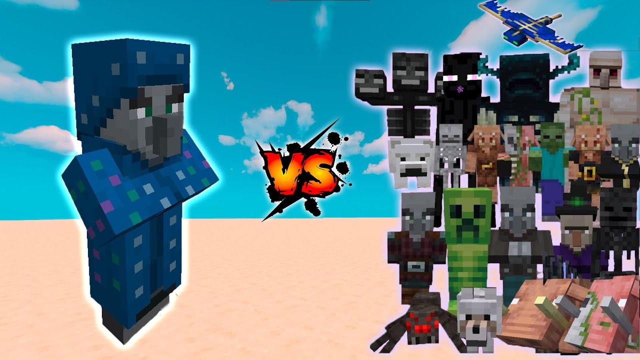 Illusioner vs All Mobs in Minecraft
