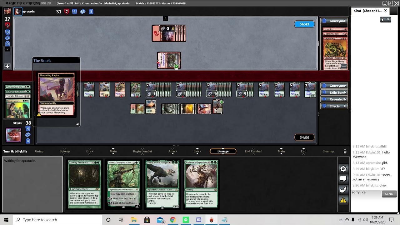 5 tix Gishath breaks MTGO with Polyraptor Combo!!!// Commander Game-Play// MTGO