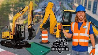 Construction Competition with Backhoe and Excavator at APWA Roadeo