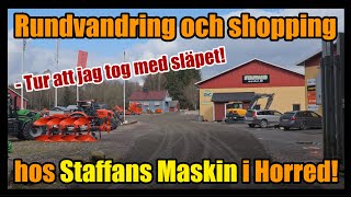 Shoppar loss hos Staffans maskin! Tur att jag tog med släpet!