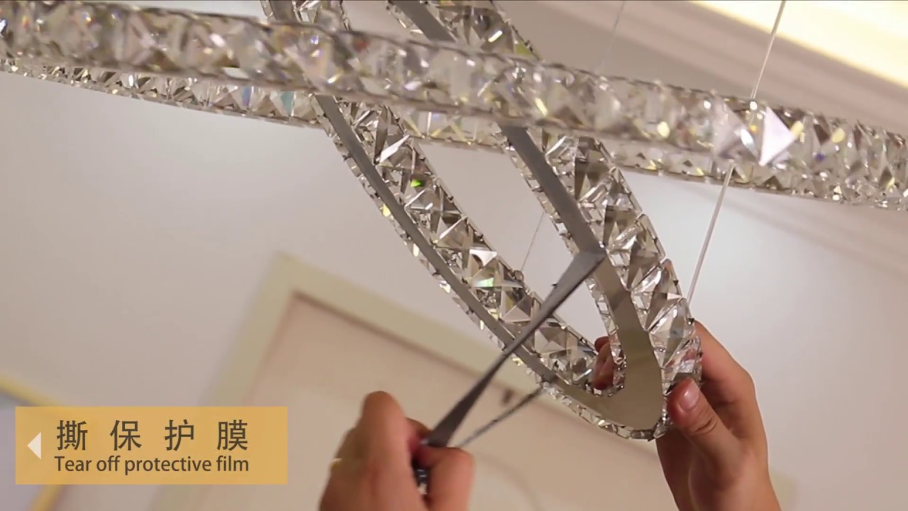 SEFINN FOUR Crystal Chandelier Installation YouTube