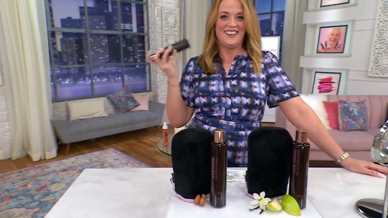 Josie Maran Supersize Liquid Gold Tanning Oil with Mitt on QVC