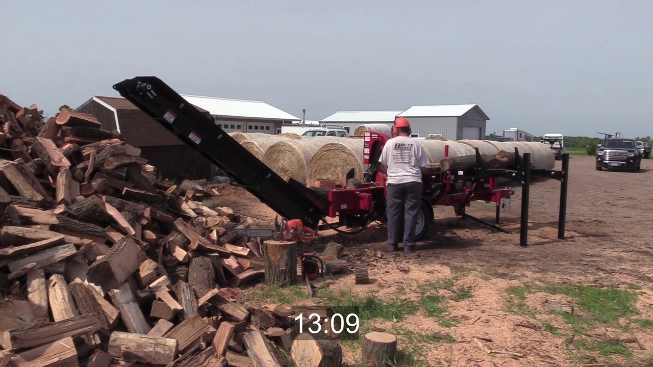 Running 1 Full Cord Through A Brute Force 14-24 Firewood Processor ...