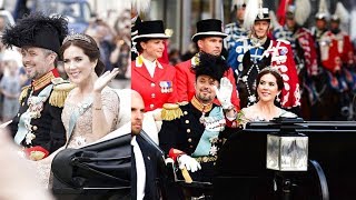 #Konprinsen50 | Crown Prince Frederik and Crown Princess Mary carriage ride through Copenhagen