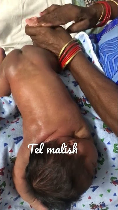 Tel Malish for 1 week baby ..Enjoying oil massage from Nani