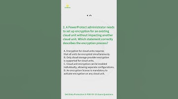 D-PDD-DY-23 Dell PowerProtect DD Deploy 2023 Exam Questions Q1-2  #certification #examquestions