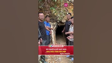 BẢY NGƯỜI BỊ BẮT QUẢ TANG KHAI THÁC VÀNG TRÁI PHÉP