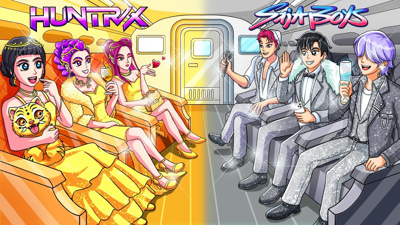 K-Pop Demon Hunters in Golden and Silver Airplane - The MAGIC! | Animation (Compilation COMPLETE)