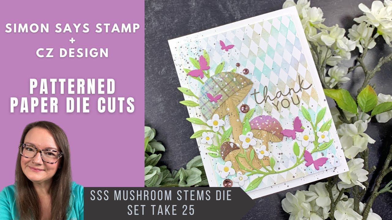 Patterned Paper Die Cuts | SSS Mushroom Stems Take 25 - YouTube