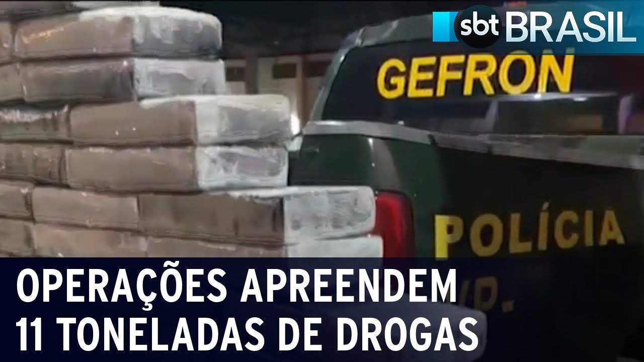 Operações do Grupo Especial de Fronteira apreendem 11 toneladas de drogas | SBT Brasil (08/10/22)