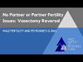 No Partner or Partner Fertility Issues: Vasectomy Reversal