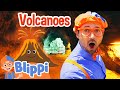 Blippi goes inside a volcano educationals for kids