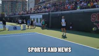 Dirk Nowitzki Plays Tennis, Scores Ace at Celebrity Tennis Game & Watches His Wife