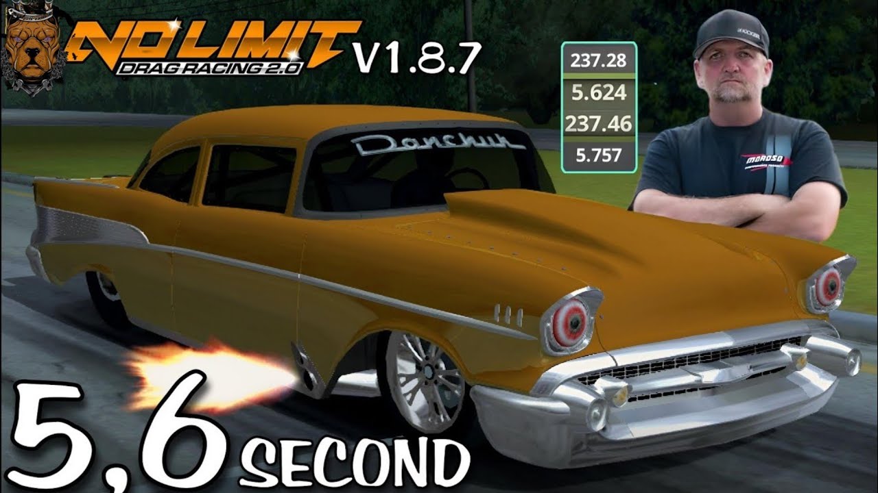 5.6 Second Tune Jeff Lutz Car the 57 No Limit Drag Racing 2 Full system ...