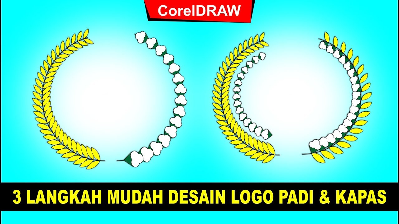 Cara Mudah Desain Logo Padi dan Kapas Dengan CorelDRAW - YouTube